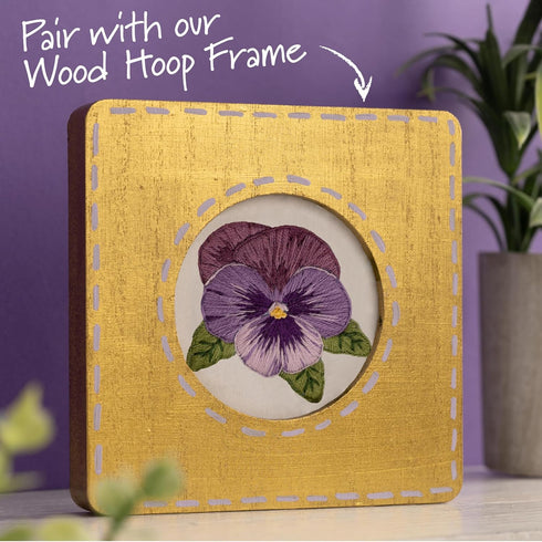 PRETTY PANSY EMBROIDERY KIT